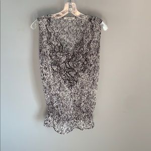 Quintessential Ladies Black And White Blouse